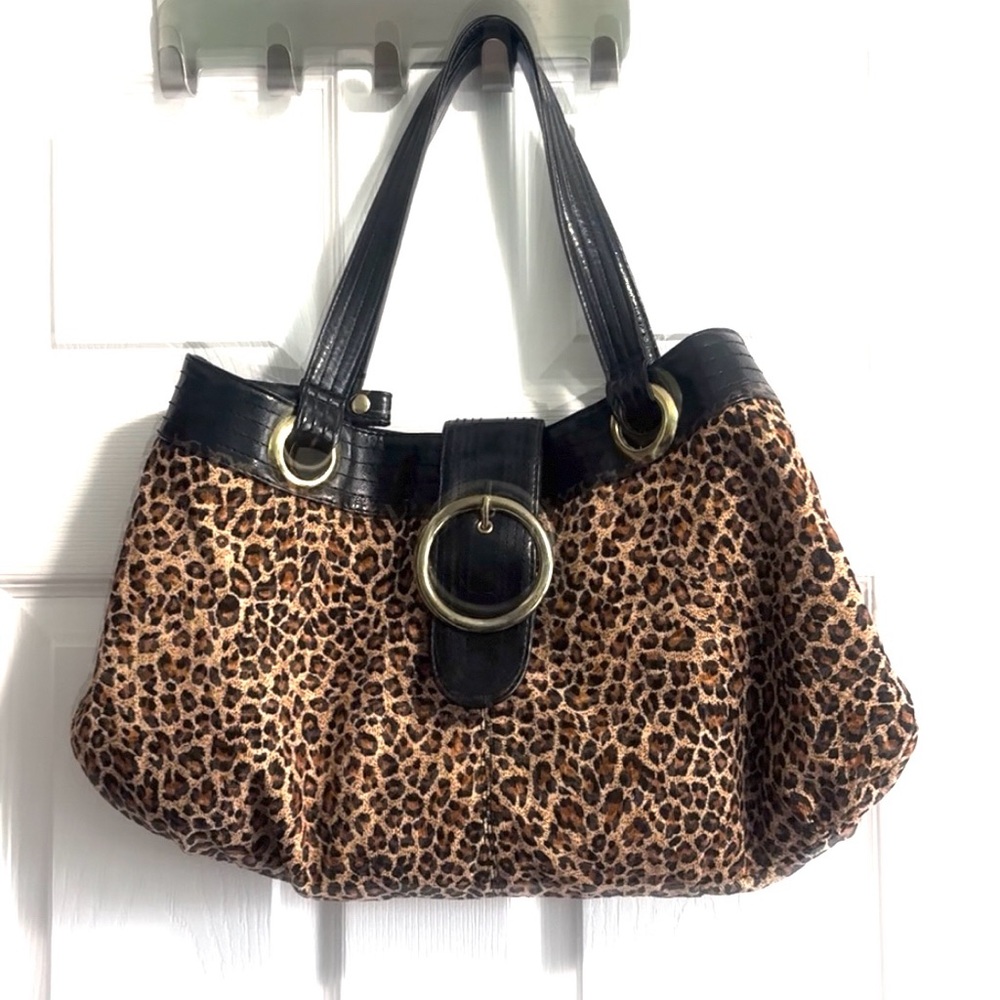Corduroy animal print purse